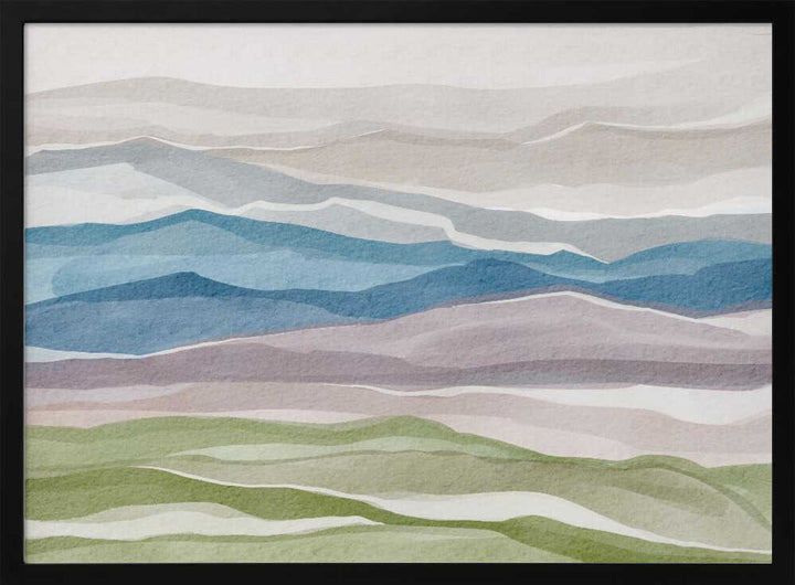 "Abstract Watercolor Mountains" by Nikita Jariwala — Landscape Wall Art