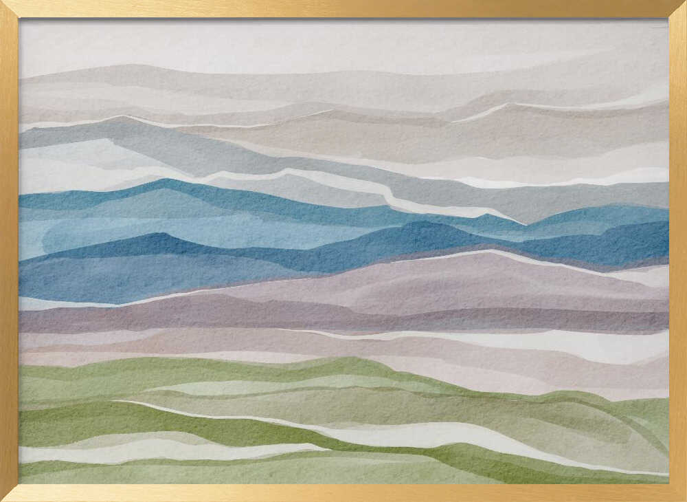 "Abstract Watercolor Mountains" by Nikita Jariwala — Landscape Wall Art