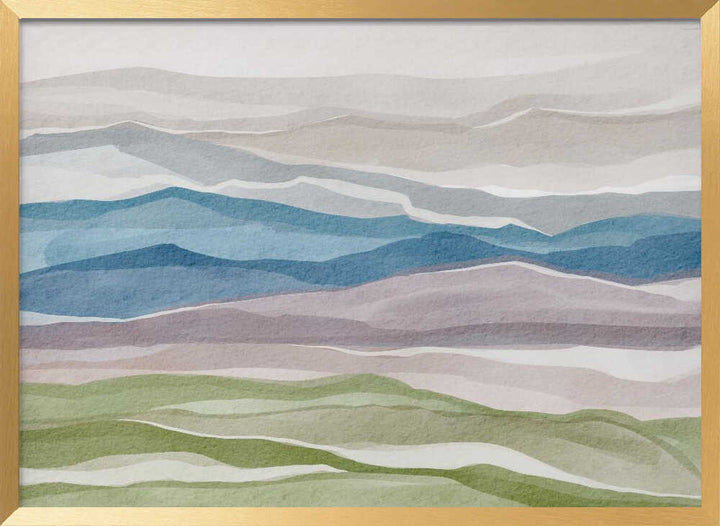 "Abstract Watercolor Mountains" by Nikita Jariwala — Landscape Wall Art