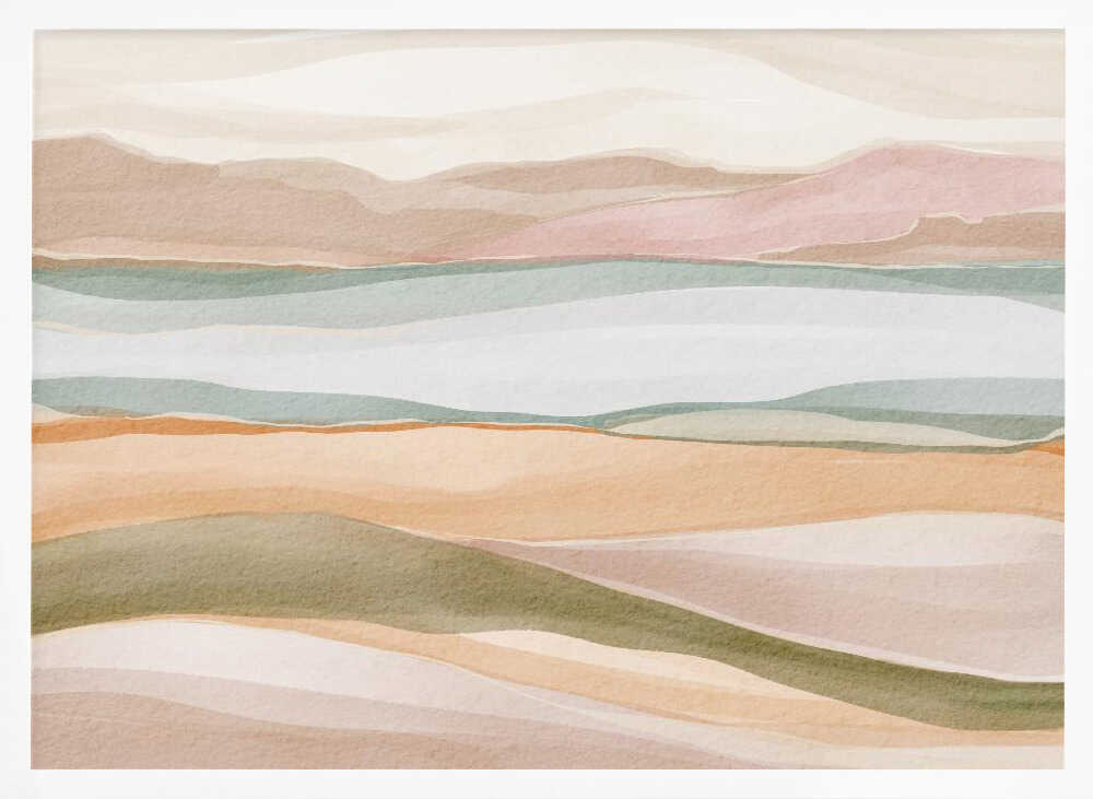 "Calm Watercolor Landscape No. 3" by Nikita Jariwala — Landscape Wall Art