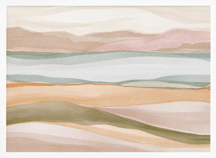"Calm Watercolor Landscape No. 3" by Nikita Jariwala — Landscape Wall Art