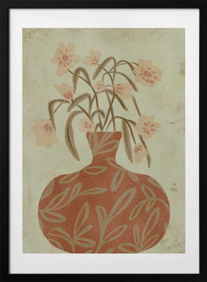 "Terracotta Vase Blossoms" by Nikita Jariwala — Still Life Wall Art