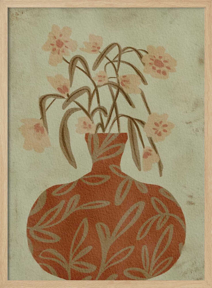 "Terracotta Vase Blossoms" by Nikita Jariwala — Still Life Wall Art
