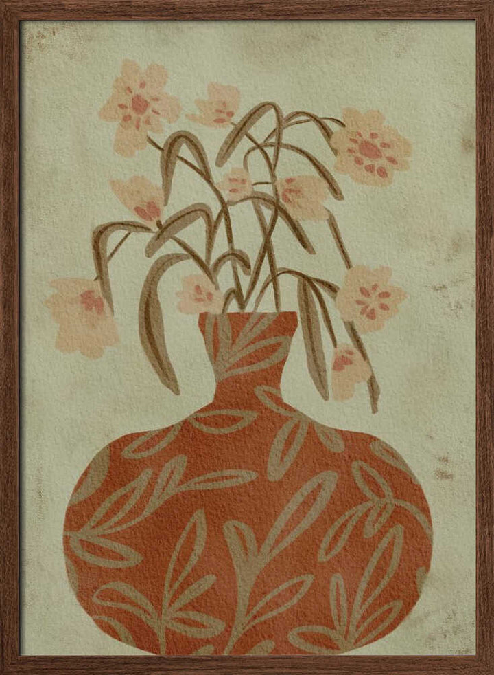 "Terracotta Vase Blossoms" by Nikita Jariwala — Still Life Wall Art