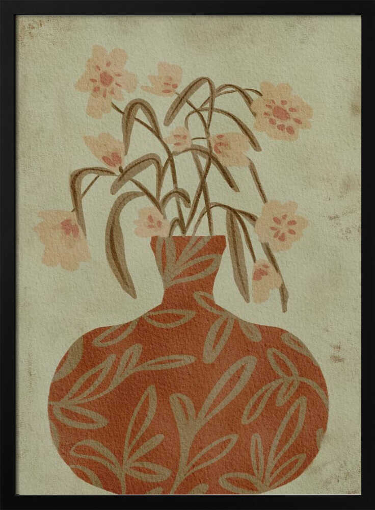 "Terracotta Vase Blossoms" by Nikita Jariwala — Still Life Wall Art
