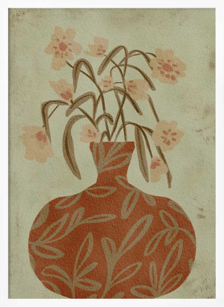 "Terracotta Vase Blossoms" by Nikita Jariwala — Still Life Wall Art