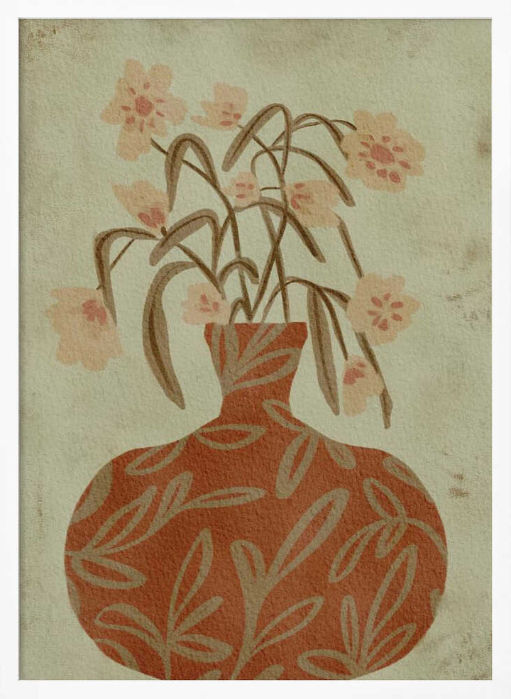 "Terracotta Vase Blossoms" by Nikita Jariwala — Still Life Wall Art