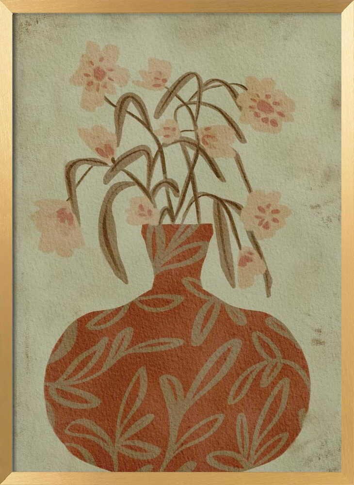 "Terracotta Vase Blossoms" by Nikita Jariwala — Still Life Wall Art