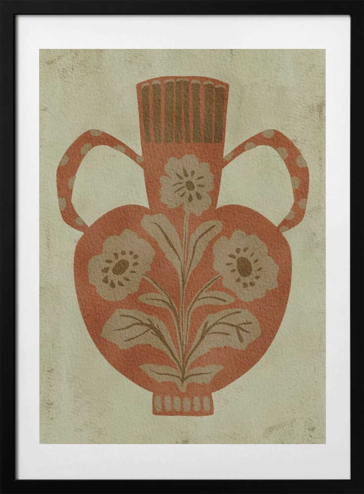 "Rustic Floral Vase" by Nikita Jariwala — Still Life Wall Art