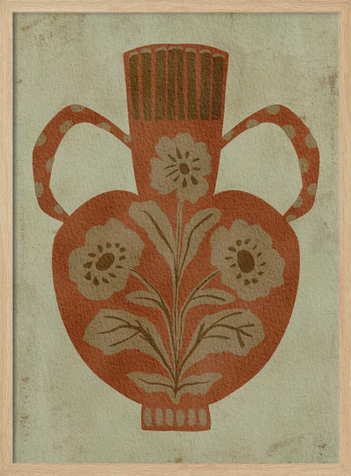 "Rustic Floral Vase" by Nikita Jariwala — Still Life Wall Art