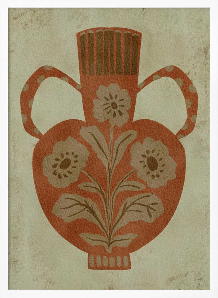 "Rustic Floral Vase" by Nikita Jariwala — Still Life Wall Art