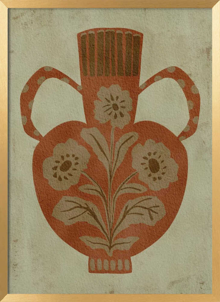 "Rustic Floral Vase" by Nikita Jariwala — Still Life Wall Art