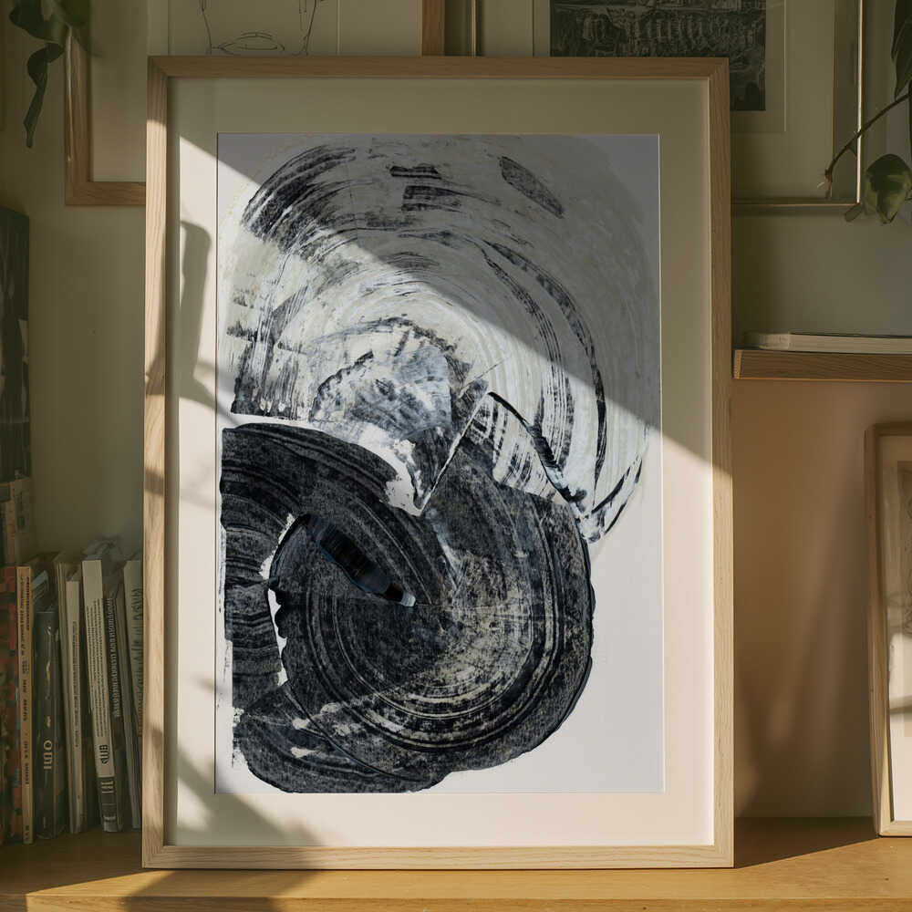 Swirling Monochrome Abstract