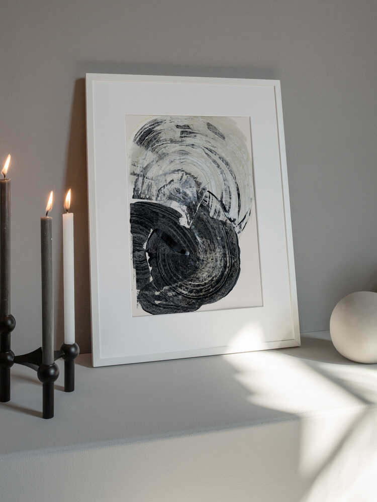 Swirling Monochrome Abstract