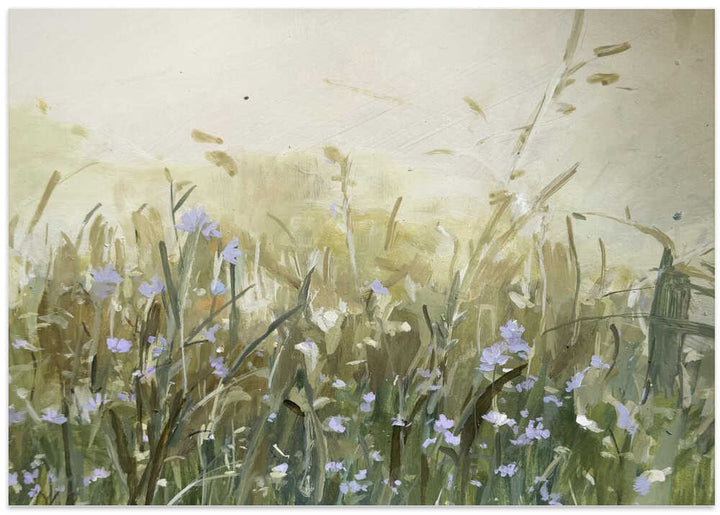 Blue Flowers in Meadow