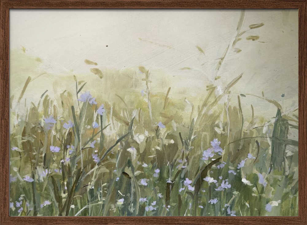 Blue Flowers in Meadow