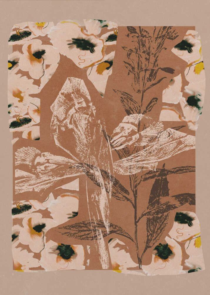 Earthy Floral Collage