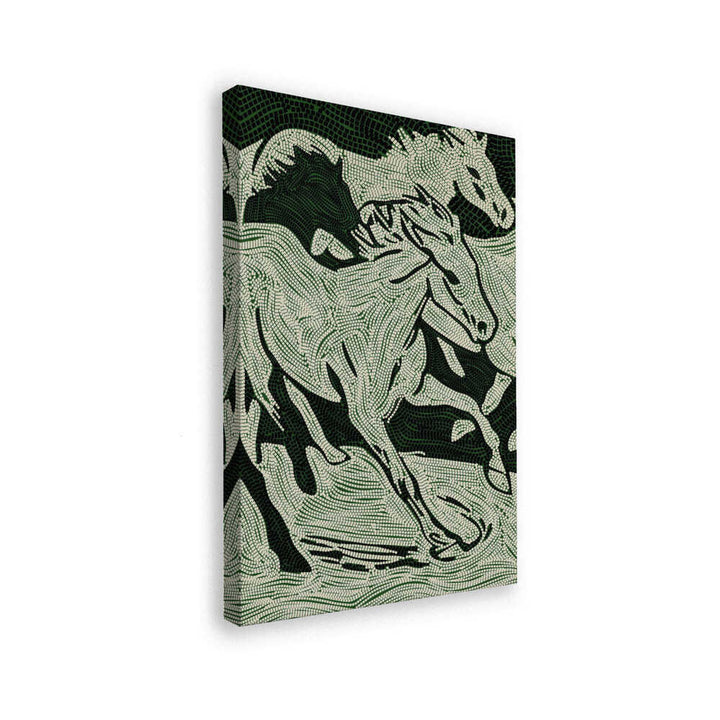 Flowing Green Horses