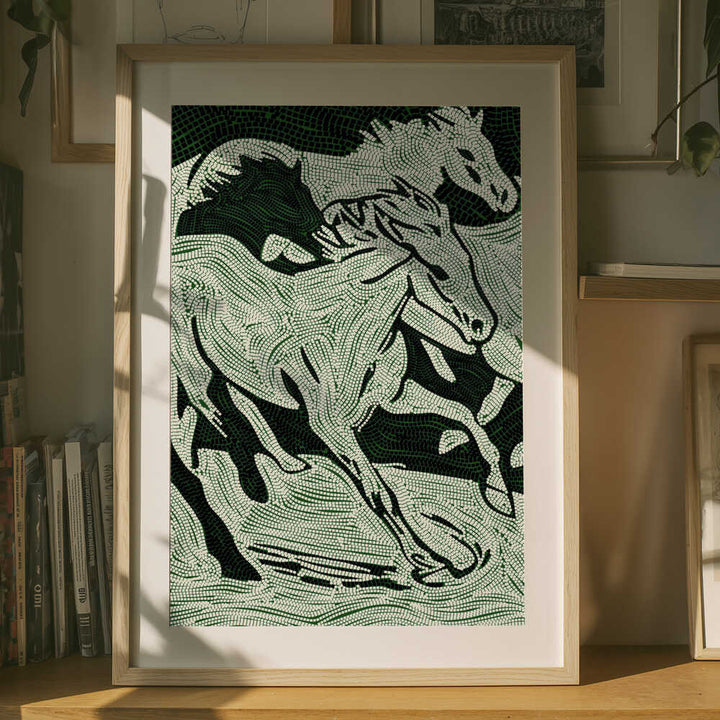 Flowing Green Horses
