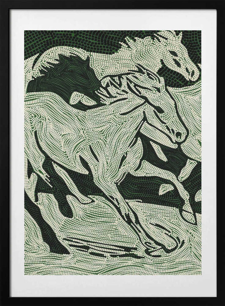 Flowing Green Horses