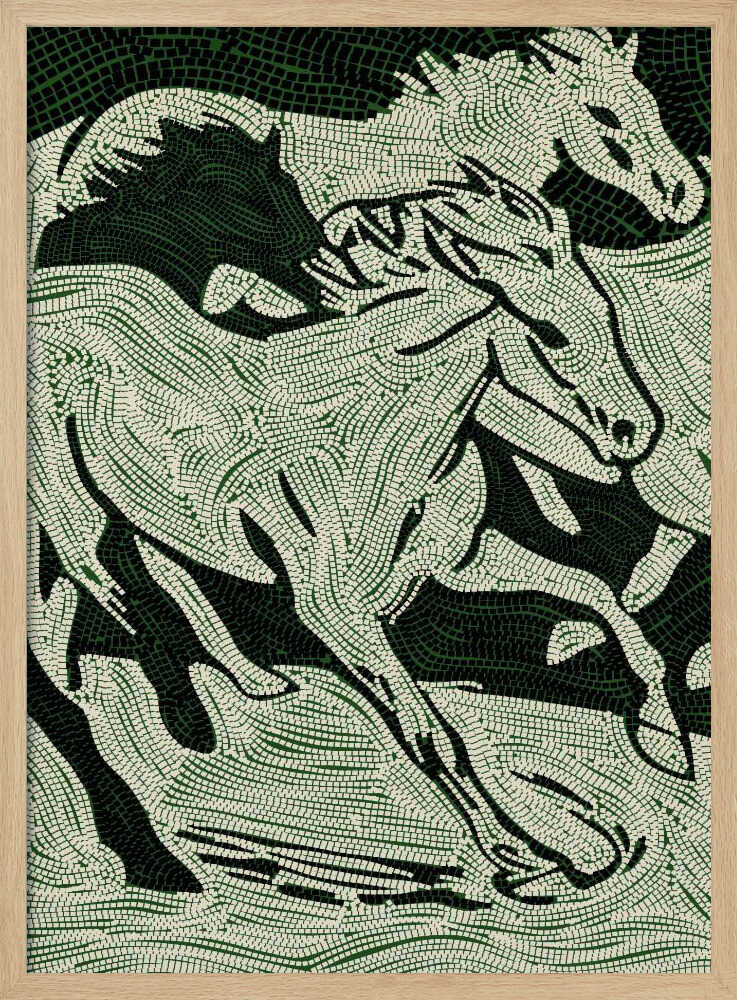 Flowing Green Horses