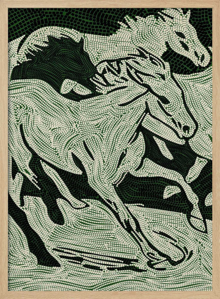 Flowing Green Horses