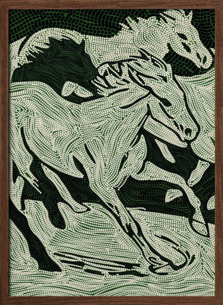 Flowing Green Horses
