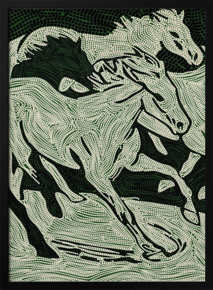 Flowing Green Horses
