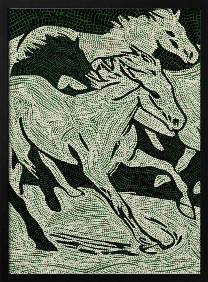 Flowing Green Horses