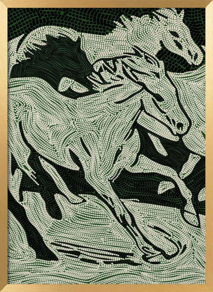 Flowing Green Horses