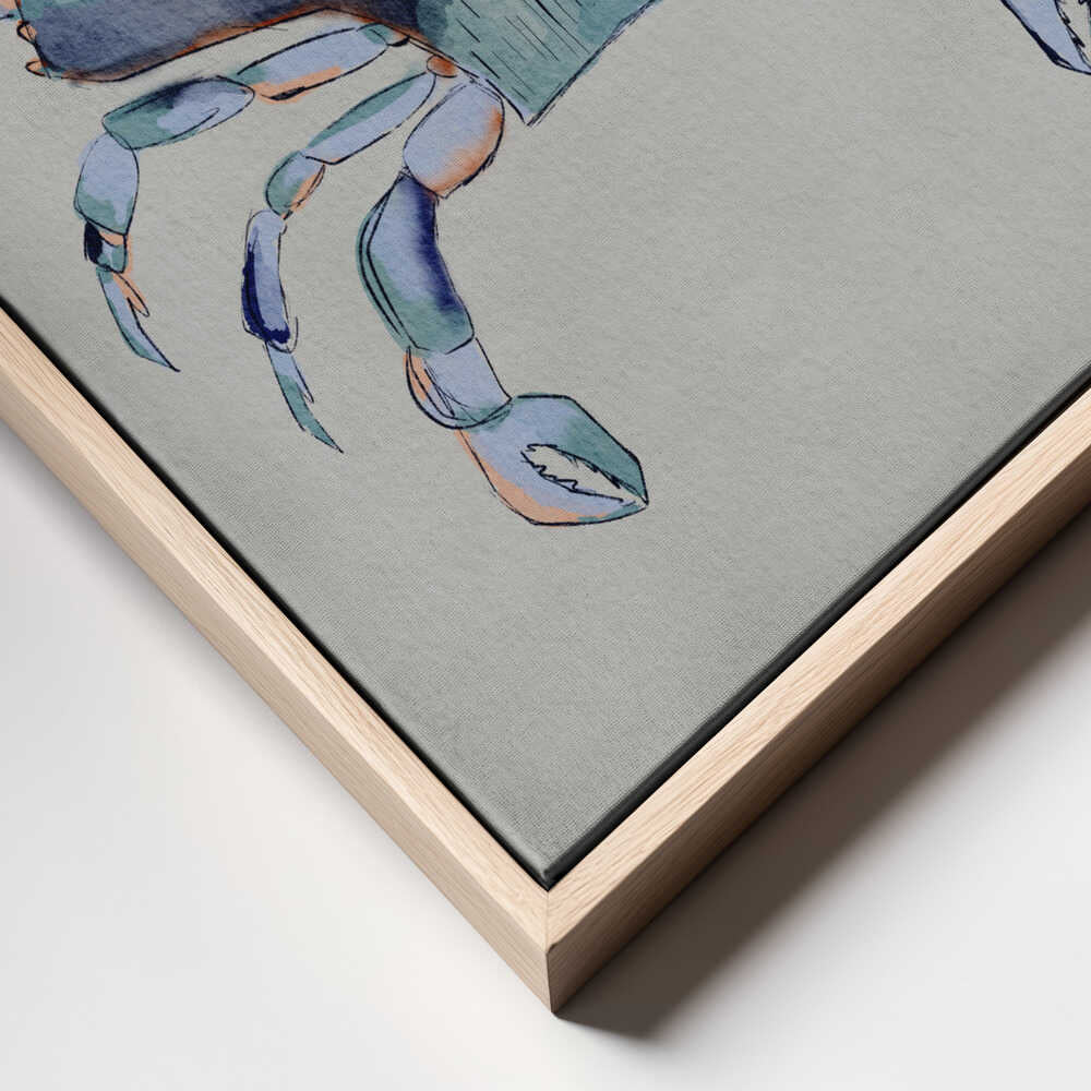 "Coastal Blue Crab Painting" by Nikita Jariwala — Animals Wall Art