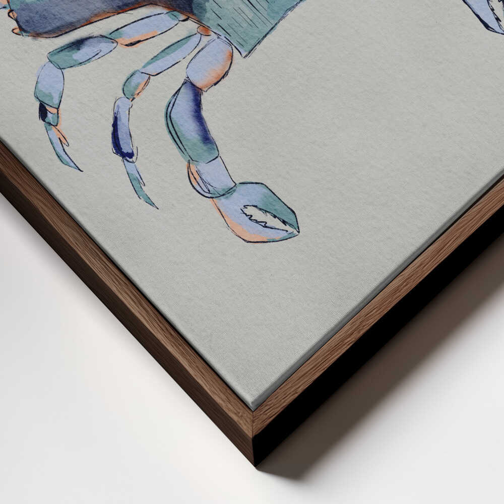 "Coastal Blue Crab Painting" by Nikita Jariwala — Animals Wall Art