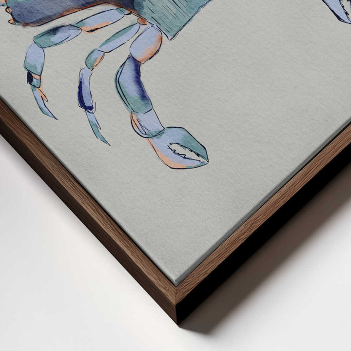 "Coastal Blue Crab Painting" by Nikita Jariwala — Animals Wall Art