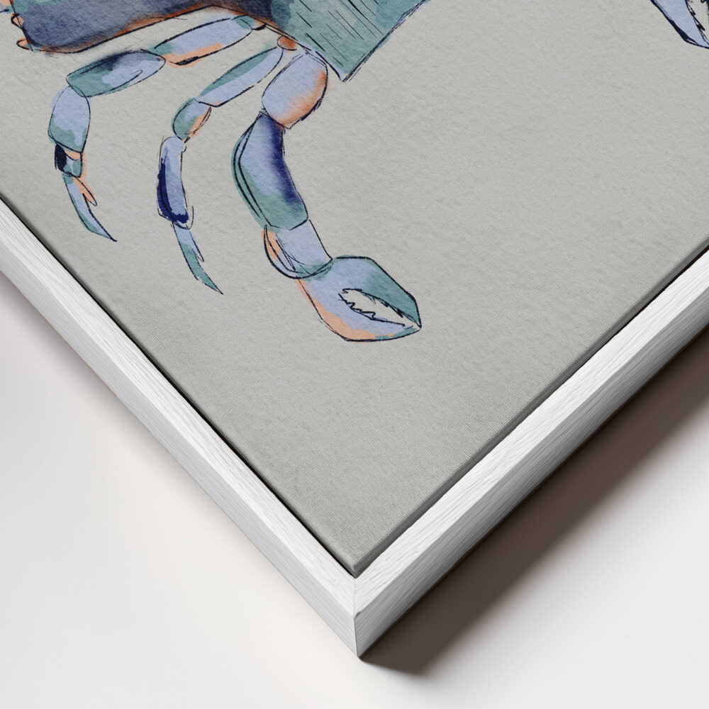 "Coastal Blue Crab Painting" by Nikita Jariwala — Animals Wall Art