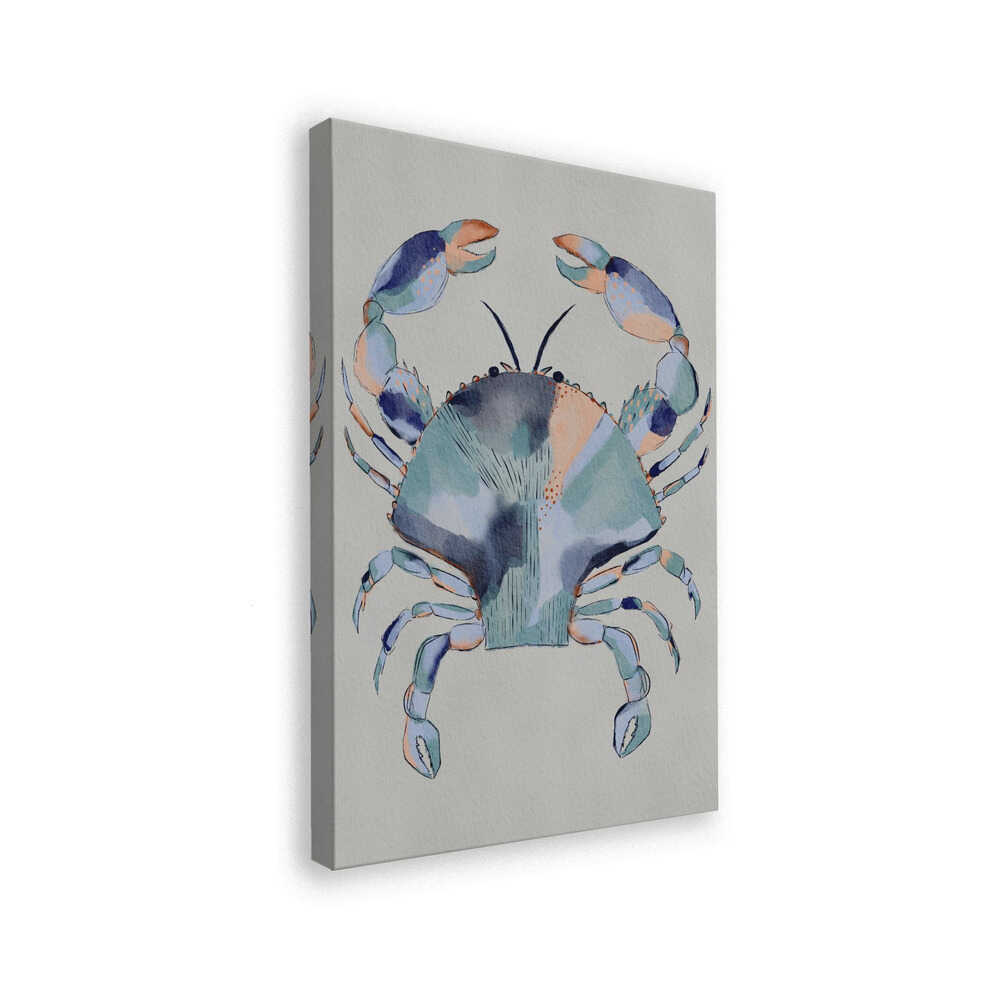 "Coastal Blue Crab Painting" by Nikita Jariwala — Animals Wall Art