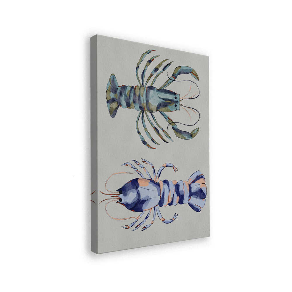 "Blue Lobsters Watercolor" by Nikita Jariwala — Animals Wall Art