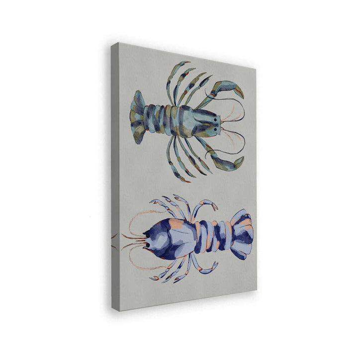 "Blue Lobsters Watercolor" by Nikita Jariwala — Animals Wall Art