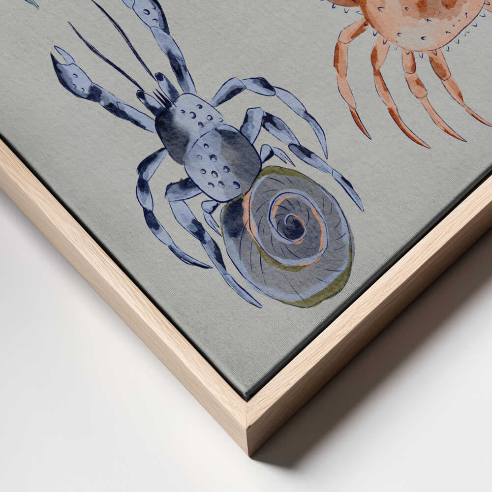 "Ocean Crabs Watercolor" by Nikita Jariwala — Animals Wall Art