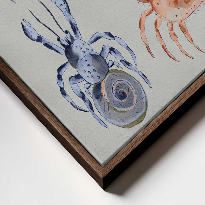 "Ocean Crabs Watercolor" by Nikita Jariwala — Animals Wall Art