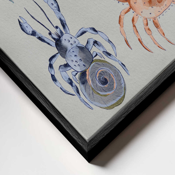 "Ocean Crabs Watercolor" by Nikita Jariwala — Animals Wall Art
