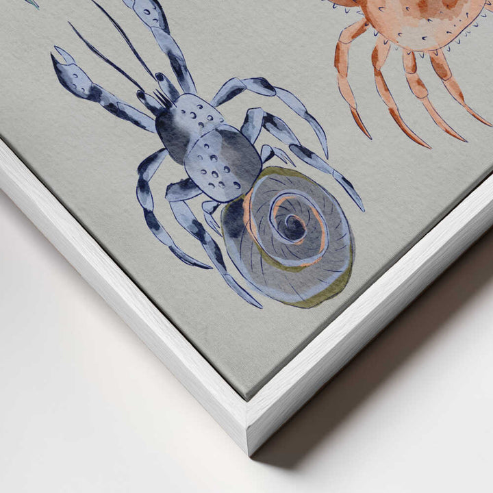 "Ocean Crabs Watercolor" by Nikita Jariwala — Animals Wall Art