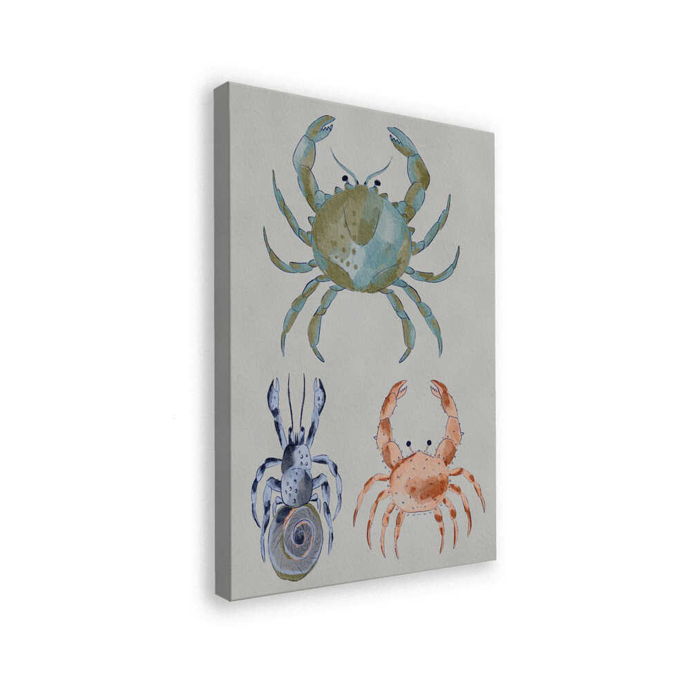 "Ocean Crabs Watercolor" by Nikita Jariwala — Animals Wall Art