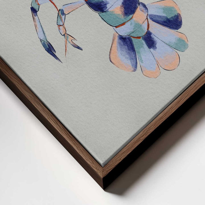 "Colorful Blue Lobster" by Nikita Jariwala — Animals Wall Art
