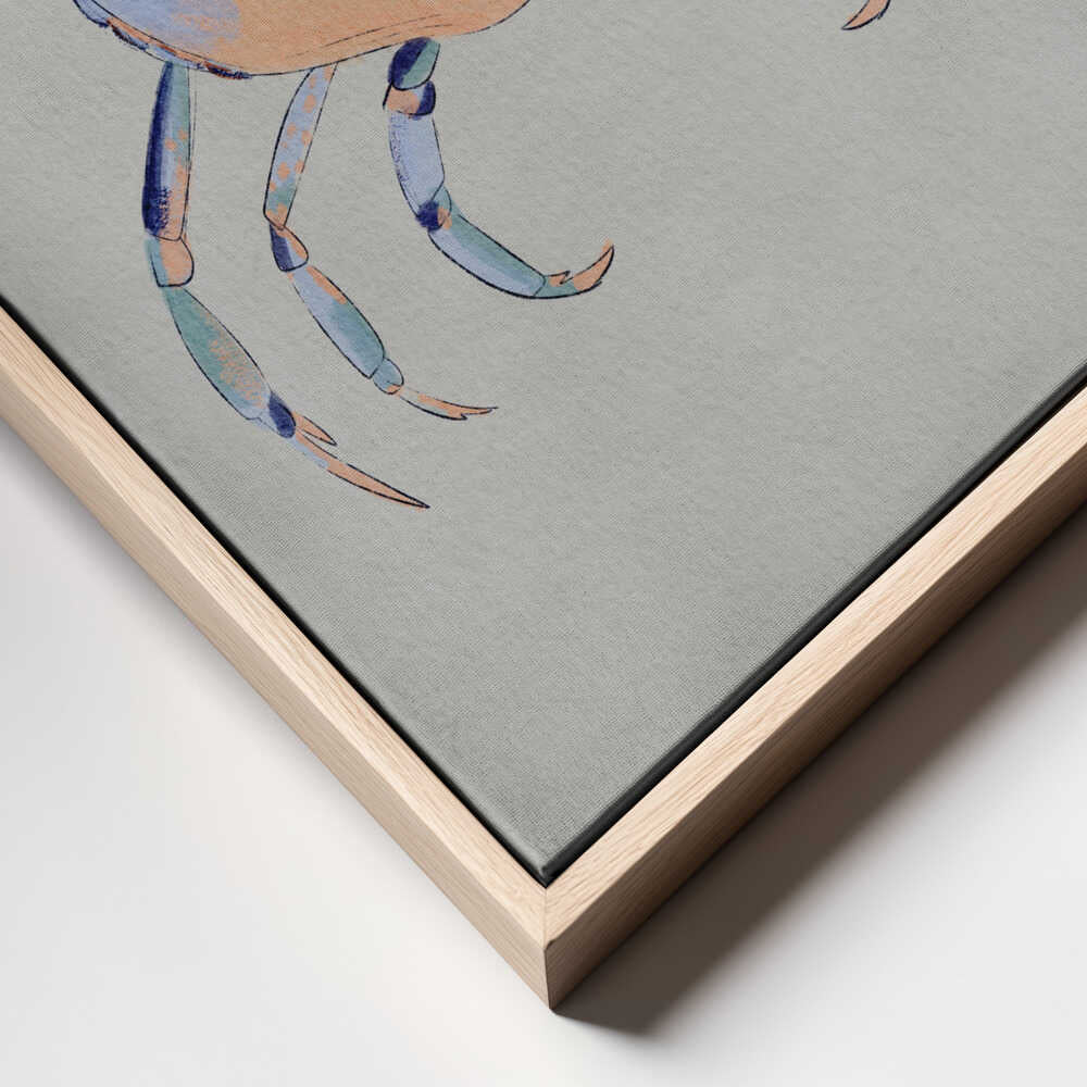 "Serene Blue Crab" by Nikita Jariwala — Animals Wall Art