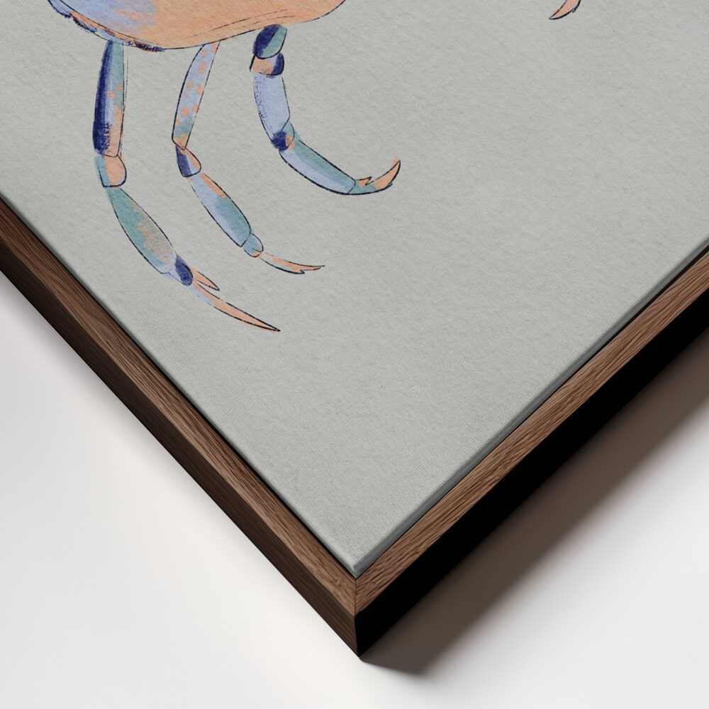"Serene Blue Crab" by Nikita Jariwala — Animals Wall Art