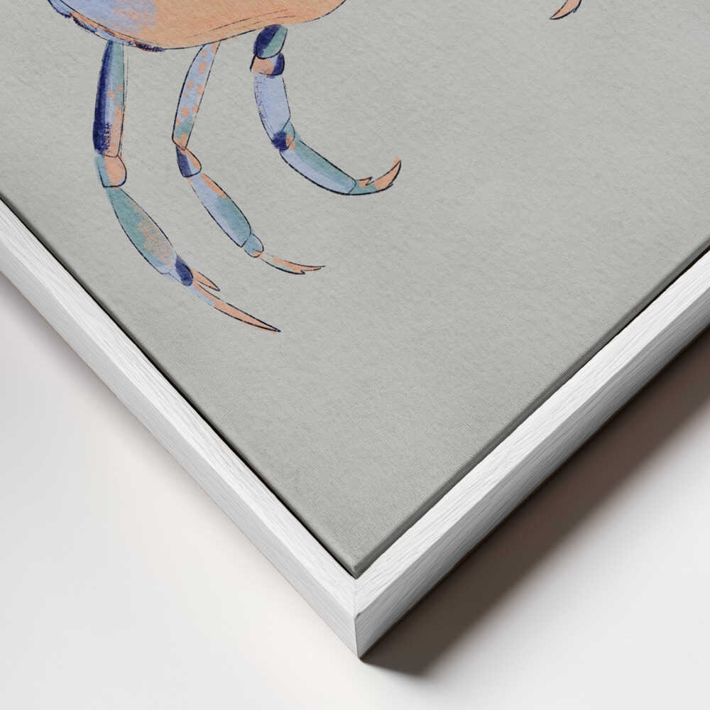 "Serene Blue Crab" by Nikita Jariwala — Animals Wall Art