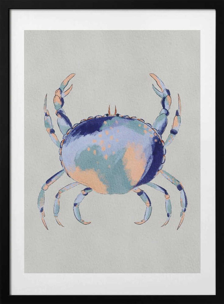 "Serene Blue Crab" by Nikita Jariwala — Animals Wall Art