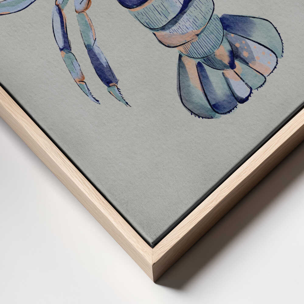 "Watercolor Blue Lobster" by Nikita Jariwala — Animals Wall Art