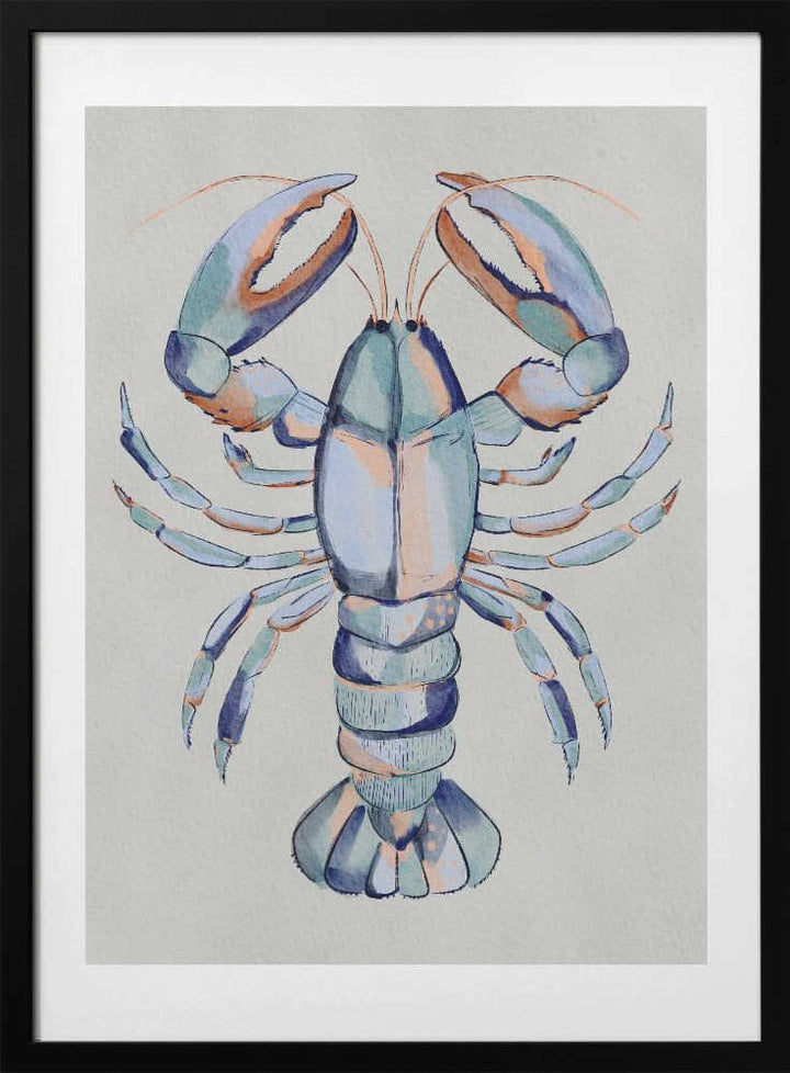"Watercolor Blue Lobster" by Nikita Jariwala — Animals Wall Art