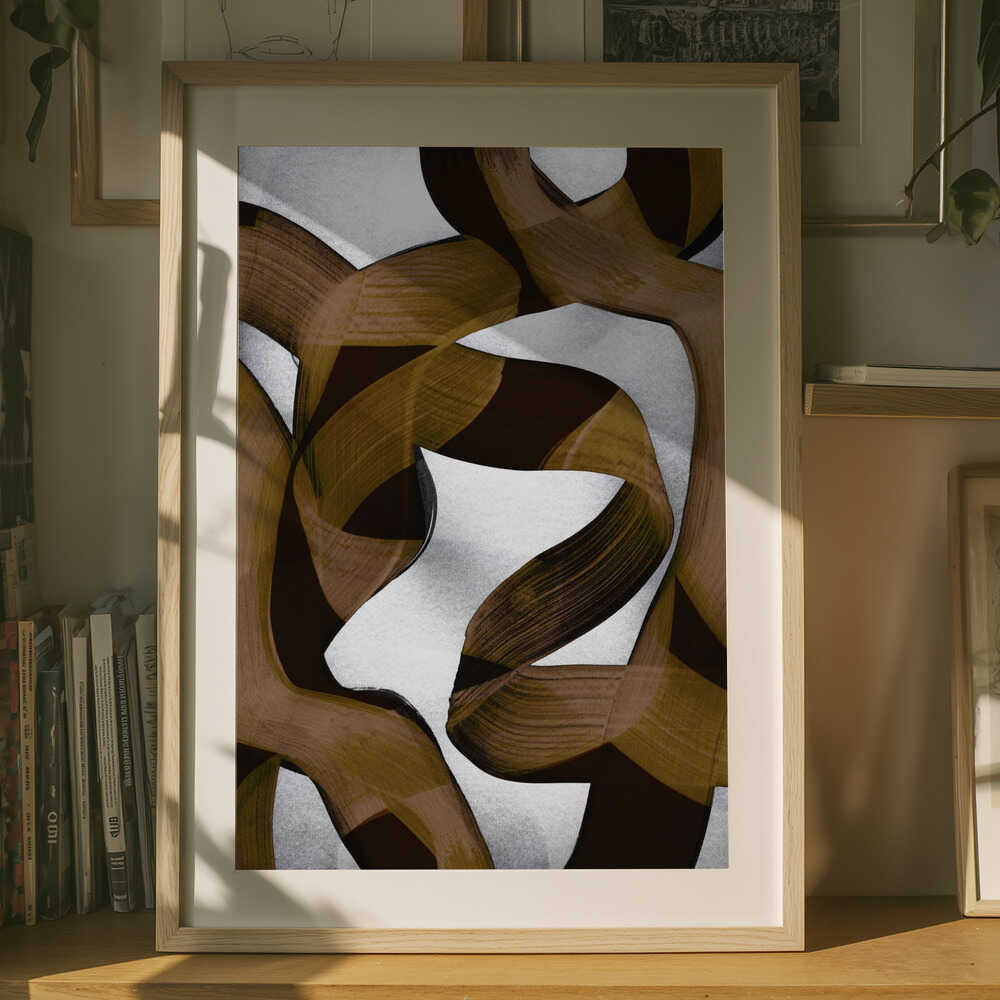 Brown Flowing Abstract